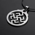 Амулет "Одолень-трава/Цветок папоротника", (мед/сталь)