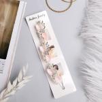 Аксессуар для волос "Моника" (на невидимках) нежные каллы, 20 см, серебро