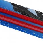 Резинки щетки стеклоочистителя Хорс, 24"/615 мм, красный, набор 2 шт"