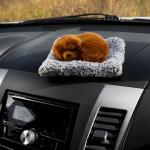 Игрушка на панель авто, собака на подушке, рыжий окрас