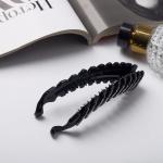 Банан для волос "Адель" полосы, 11,5 см, серебристо-чёрный