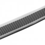 Защитная накладка на порог авто, под карбон с хром полосой, самоклеящаяся, 5?250 см