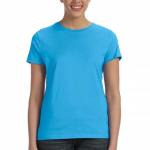 Футболка женская однотонная "Sadiq" (голубой) (art. 57925)