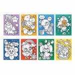 Фреска из песка с цветным фоном "Микс", бумага, песок 8-10цв., 21,5х31,5см, 8 дизайнов