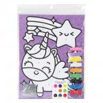 Фреска из песка с цветным фоном "Микс", бумага, песок 8-10цв., 21,5х31,5см, 8 дизайнов