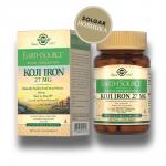 СОЛГАР ЖЕЛЕЗО 27МГ В ФЕРМЕНТИРОВАННОЙ КУЛЬТУРЕ КОДЖИ N30 КАПС МАССОЙ 585МГ