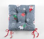 Гномики 1 сер. подушка декор. (на стул) 40*40*6 из рогожки 902