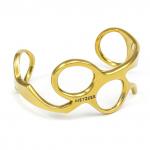 Браслет "Ножницы" металлический (золотой)