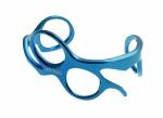 Браслет "Ножницы" металлический (синий)