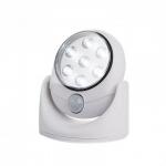 ULK-N21 SENSOR WHITE Светод светильник накладной, с датчиком движения. На батар 4АА (не в комплекте). Белый.