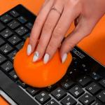 Автомобильный очиститель гель-слайм "лизун" Klik, оранжевый, 100 г