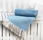 Плед ALTRO арт.ТП1200-05 ЧАРНА (елочка голубая)