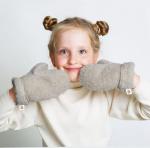 Рукавицы Altro арт.131-02 с отворотм детские серые