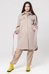 Пальто-Рубашка Миди Бежевый