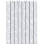 Haiba Штора для ванной комнаты, 180-180 см, 12 колец, полиэтилен, белый/узор, HB75001