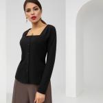 Блуза Аппетитные формы (магия черного, с поясом)