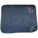 Коврик серый с вышивкой "Girl power"