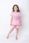Пижама для девочки розового цвета "Сердце"