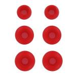 Комплект амбушюр Krutoff для наушников (3 пары, размер S, M, L) красные