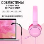 Наушники Gorsun GS-A62 с микрофоном и регулятором громкости (pink)