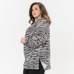 Блуза прямого силуэта, принт "анималистичный"