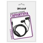 Наушники с микрофоном Krutoff HF-Q1 черные (пакет)