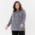 Блуза прямого силуэта, принт "французский серый"