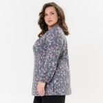 Блуза прямого силуэта, принт "французский серый"