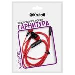 Наушники с микрофоном Krutoff HF-X61 красные (пакет)