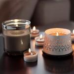 Свеча ароматическая в стакане с кольцом БЕРГАМОТ 7.6х7.6см 30ч