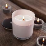 Свеча ароматическая в стакане с алюминиевой крышкой ВАНИЛЬ-МИРРА 9.5х10.5 56ч