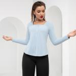 Блуза Аппетитные формы (небесный свет, с поясом)