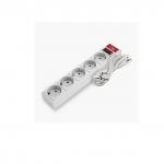 Сетевой фильтр Союз 5 гнезд, 3м, белый, выкл. с индикацией