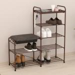 Подставка для обуви "Альфа 35"  с сиденьем с ящиком