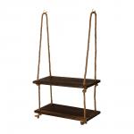 QWERTY Полка на канатах Tivat, 2 яруса, 40*20 см, толщина 1,5 см