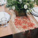 Дорожка на стол Элизабет персик, рогожка