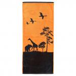 "Missoni-3046" Полотенце махровое 50х90см, плотность 375гр/м2, 100% хлопок, оранжевый, Bolangde (Китай)