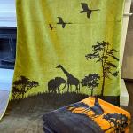 "Missoni-3046" Полотенце махровое 50х90см, плотность 375гр/м2, 100% хлопок, оранжевый, Bolangde (Китай)