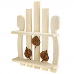 Полка деревянная "Арфа" 40,4х50х9,5 см, липа (Россия)