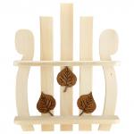 Полка деревянная "Арфа" 40,4х50х9,5 см, липа (Россия)