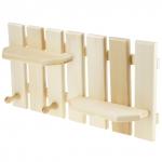 Полка деревянная "Мечта" 48х24,5х11 см, 2 крючка, липа (Россия)