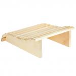 Подголовник для бани деревянный 33х28х10 см, анатомический, липа (Россия)