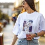 Футболка женская оверсайз с принтом