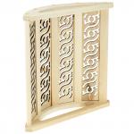Абажур для бра деревянный "Орнамент" 29х34,5х14,5 см, угловой, липа (Россия)