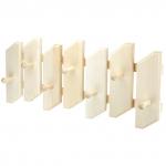 Вешалка-планка деревянная "Модуль" 65х25х8,5 см, 7 крючков, липа (Россия)