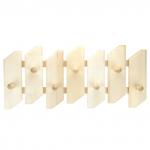 Вешалка-планка деревянная "Модуль" 65х25х8,5 см, 7 крючков, липа (Россия)