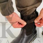 Мини монголки коричневые, войлочная подошва