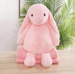 Игрушка с пледом 3033 ЗАЙКА - розовый р-р 130х160