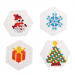 Аквамозаика «Снеговик с елкой», магниты, в пакете