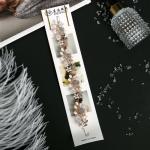 Аксессуар для волос "Мальви" цветы и капельки, 21 см, золото